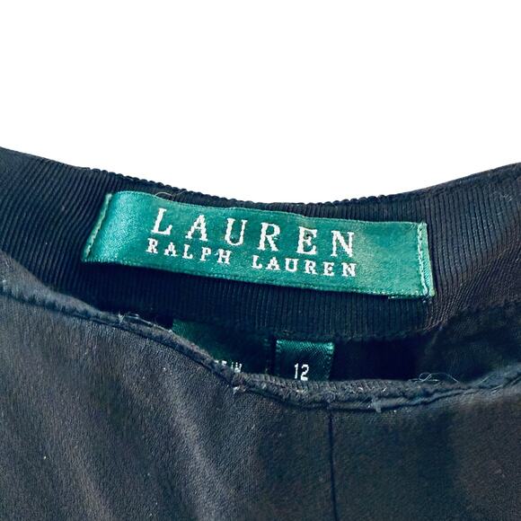 Lauren Ralph Lauren 100% Silk Wide Leg Dress Pants Women’s 12 Black Quiet Luxury - Picture 5 of 10